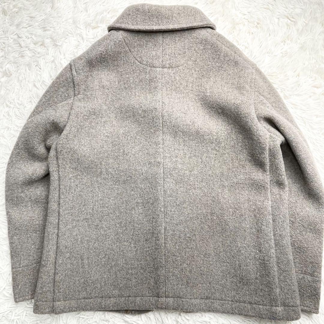 美品 XLサイズ DANTON ウールモッサ くるみボタン メランジベージュ