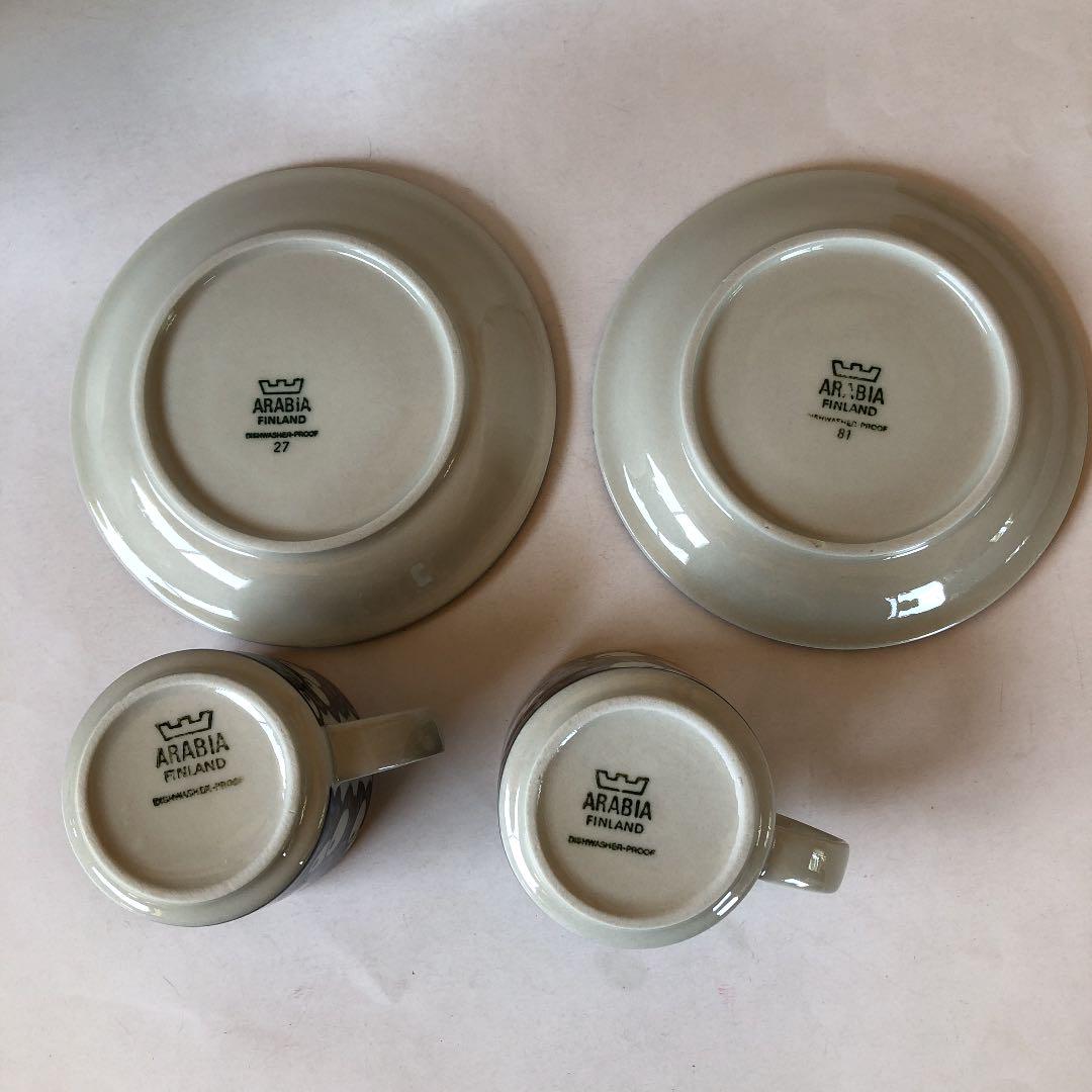 arabia アラビア taika タイカ カップ&ソーサー 2客セット 画像5