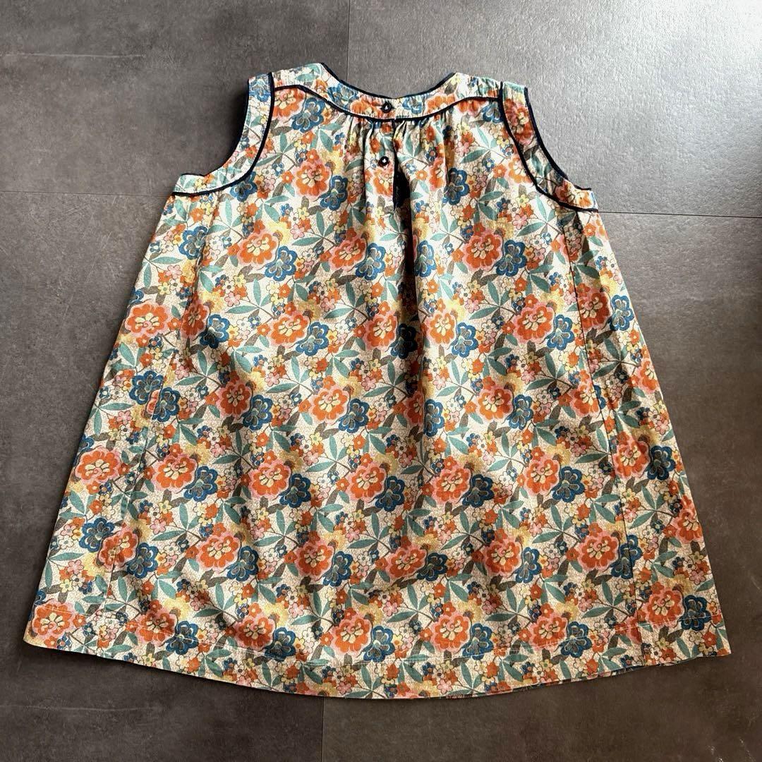 CARAMEL 花柄 ノースリーブワンピース 6Y
