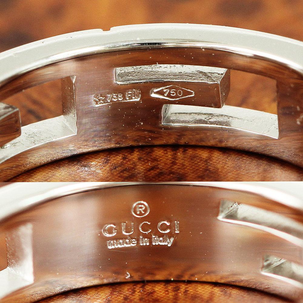 GUCCI グッチ K18 WG マルチプル リング ホワイトゴールド