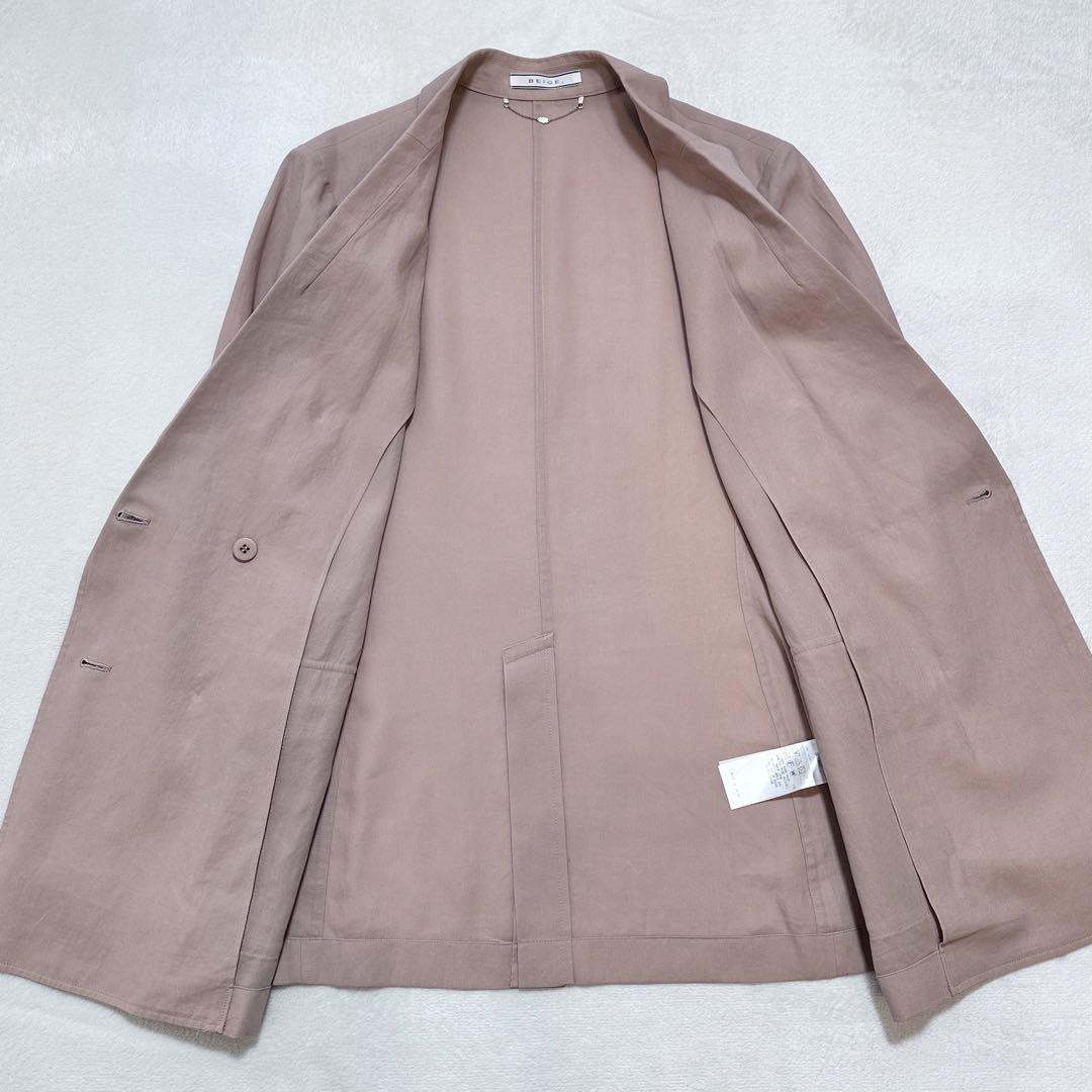 23AW✨ベイジ RIVOLI ダブルジャケット 金ボタン 綿 Nude 6