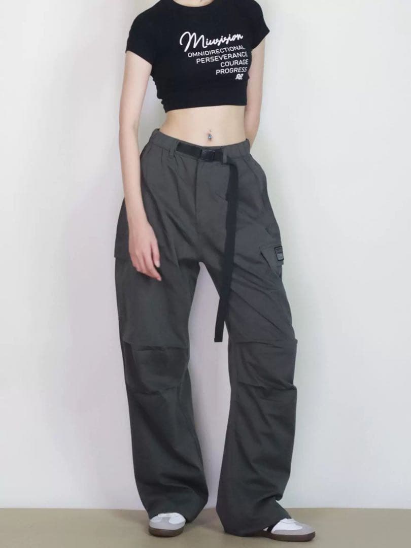 シンプルゆったりロングパンツ 夏秋に最適 お出かけ普段着用