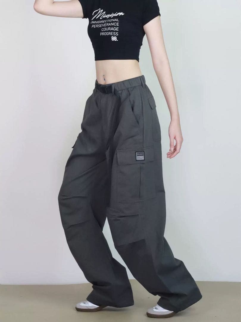 シンプルゆったりロングパンツ 夏秋に最適 お出かけ普段着用