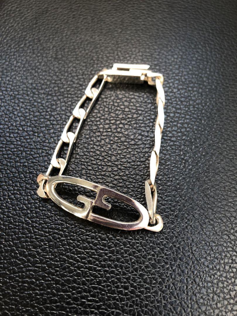 OLD GUCCI G Logo Oval Bracelet Silver 20,200円