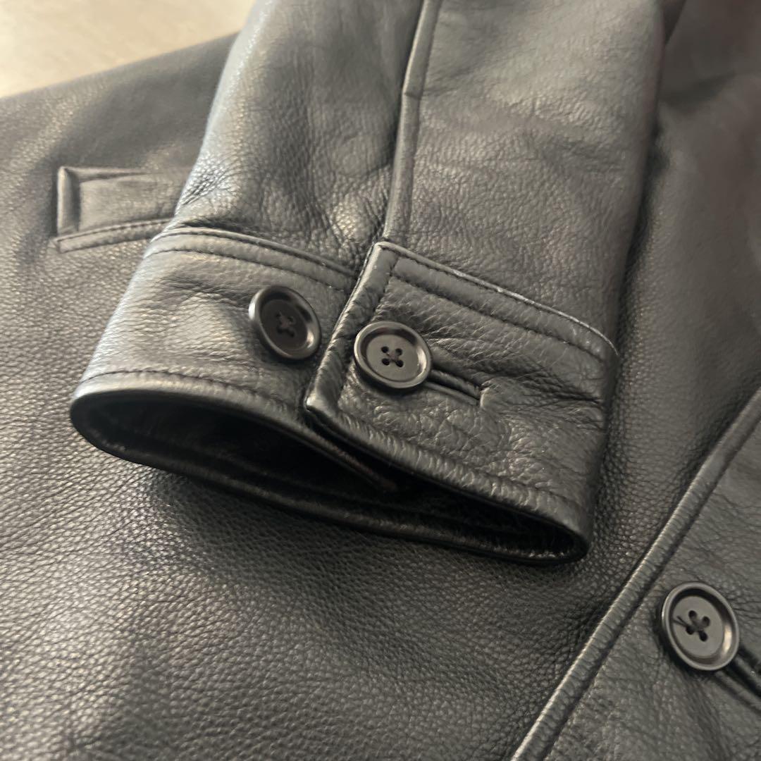 OLD GAP 黒 レザージャケット カーコート