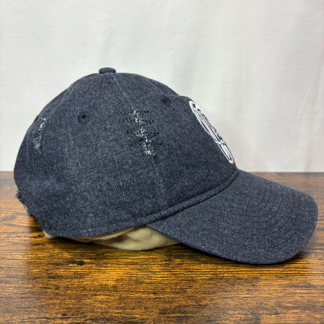 F92 ニューエラ 9twenty P ブラックデニム ダメージ加工 2200