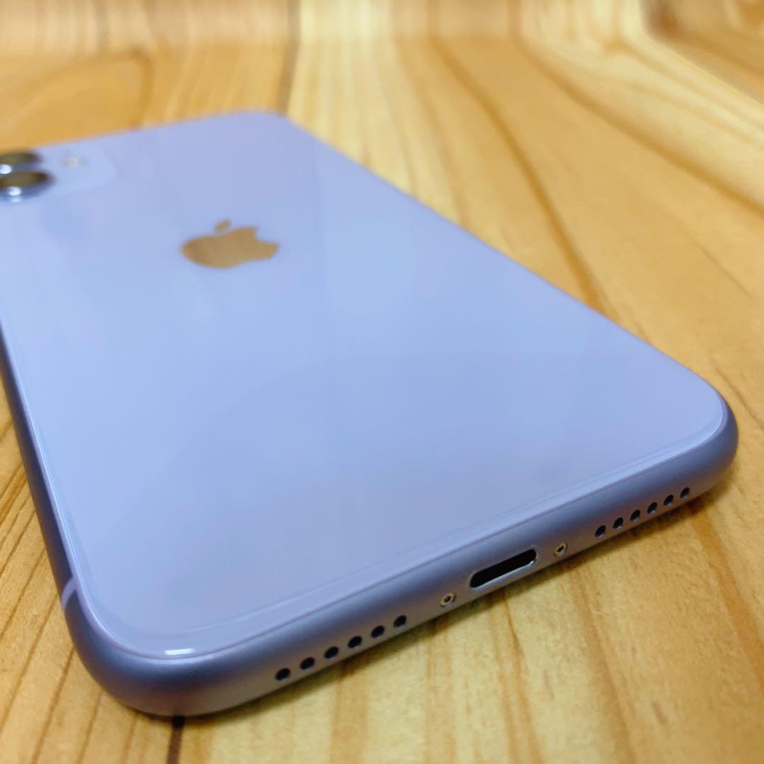 SIMフリー 本体 iPhone 11 128 GB 391 パープル 電池新品