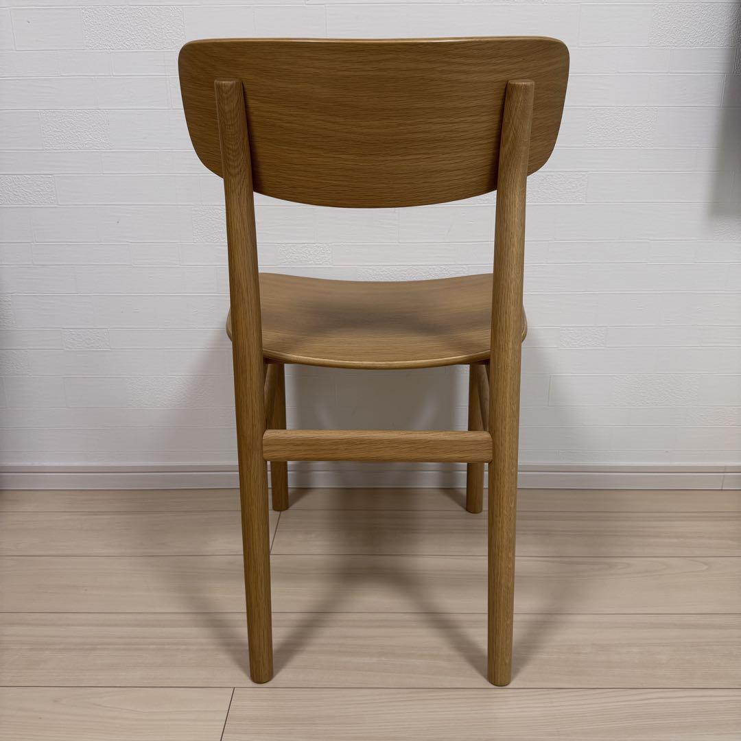 (2)無印良品 ラウンドチェア オーク材 ナチュラル