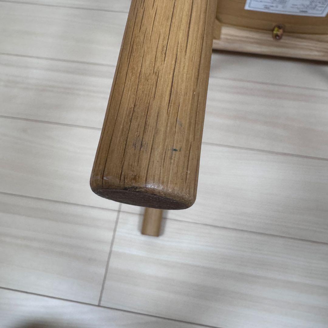 (2)無印良品 ラウンドチェア オーク材 ナチュラル