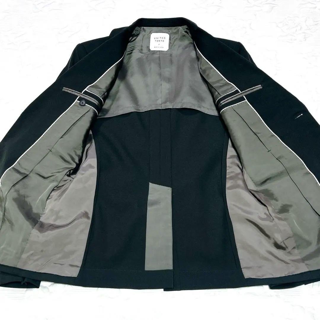 【極美品】UNITED TOKYO ハイカウント スーツ セットアップ グリーン