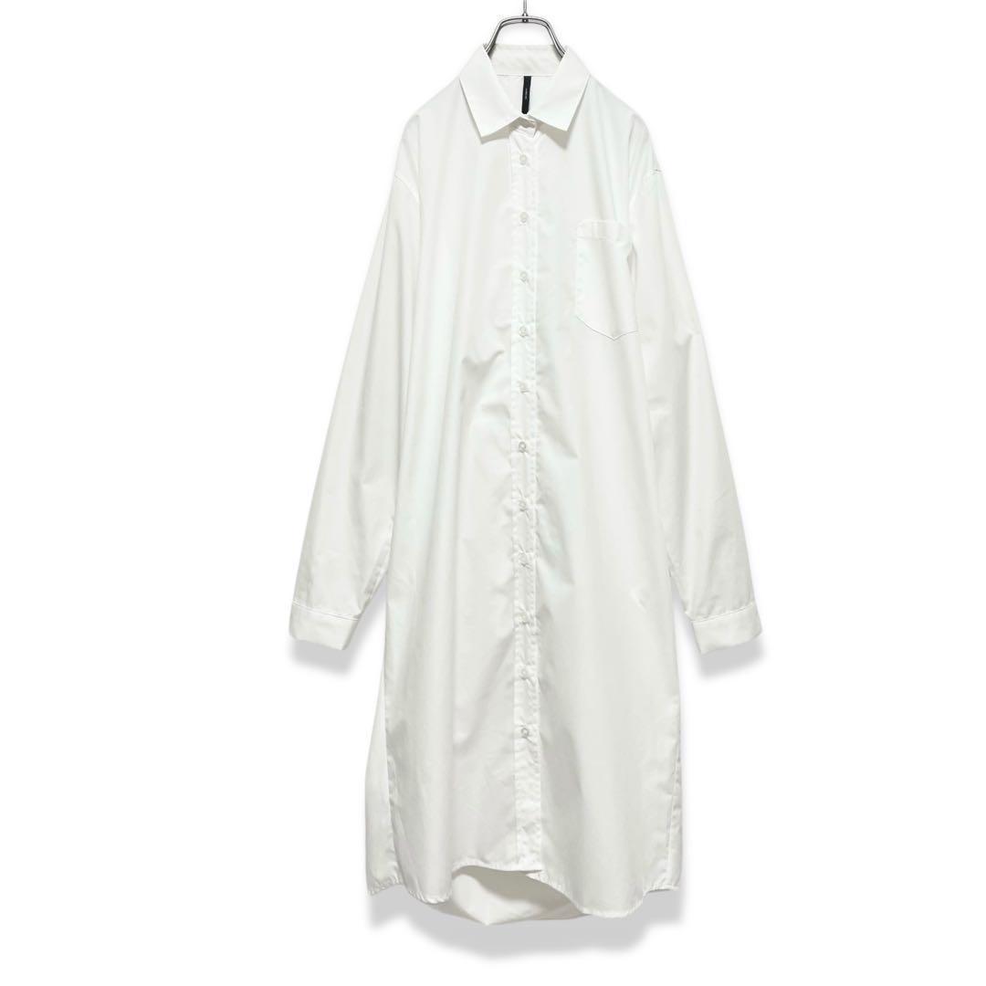 美品 FLAREUP バックレスロングシャツワンピース ひざ丈 キレイめ