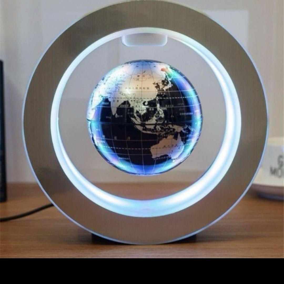 保管品浮遊する地球儀 LEDライト付きリニア