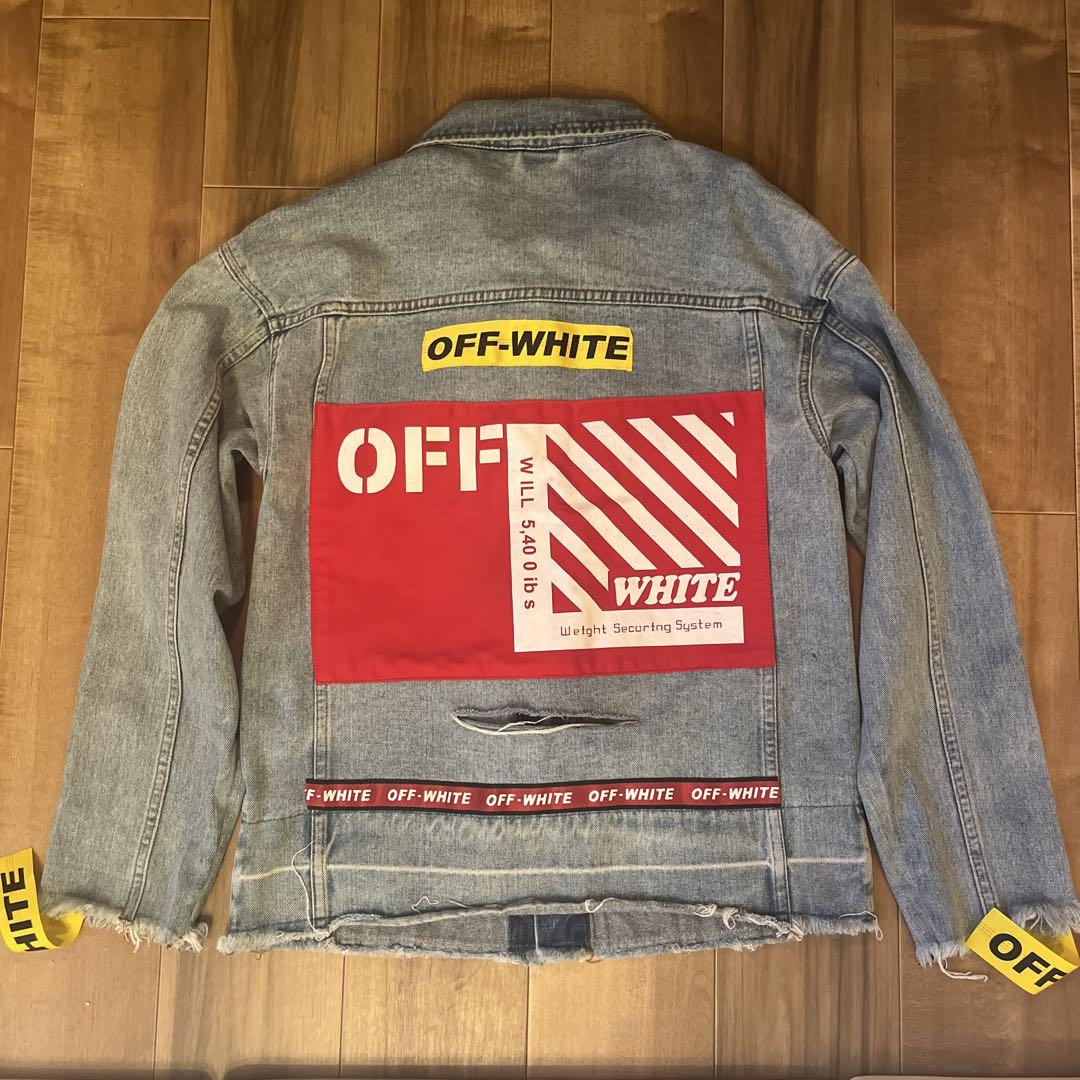 off-white オフホワイト デニムジャケット サイズM Off-White オフホワイト デニムジャケット Mサイズ - メルカリ