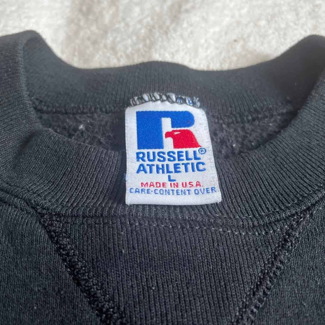 90s RUSSELL ラッセル ブランクスウェット USA製 黒 ブラック L 90s RUSSELL ラッセル ブランクスウェット USA製 黒 ブラック L