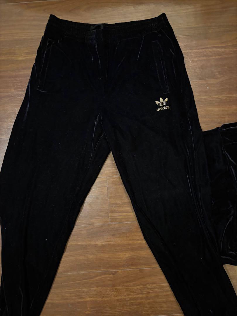 adidas ベルベットジャージセット ブラック L