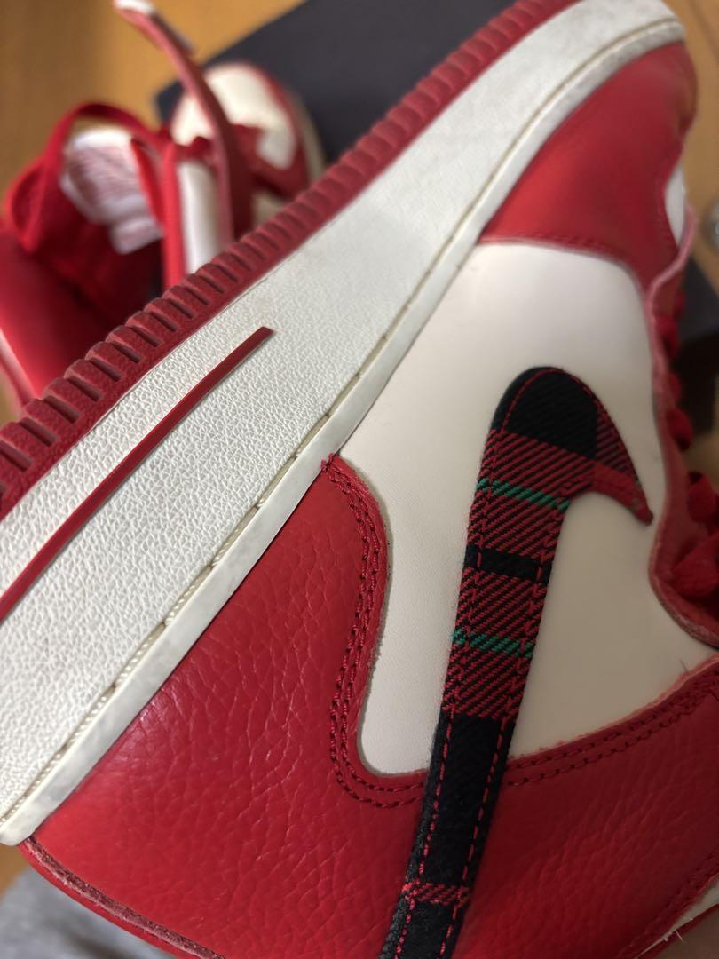 Nike Air Force 1 Mid Plaid \"Red\" （ 箱あり）
