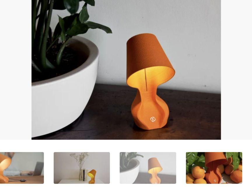 s*e様 ライト オレンジ皮 オーミー オレンジ ランプ Orange Lamp