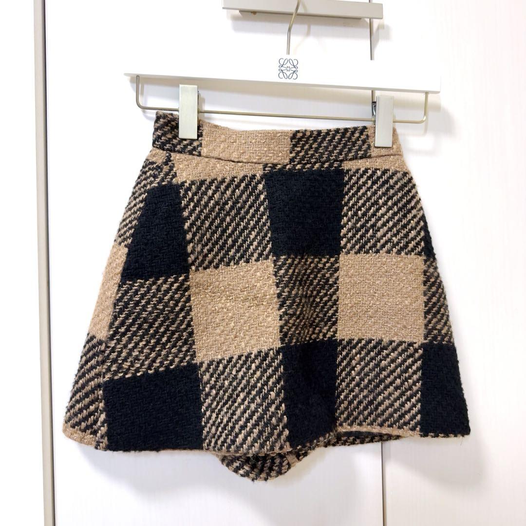 sheller キュロット S sheller ブロックチェックキュロット S