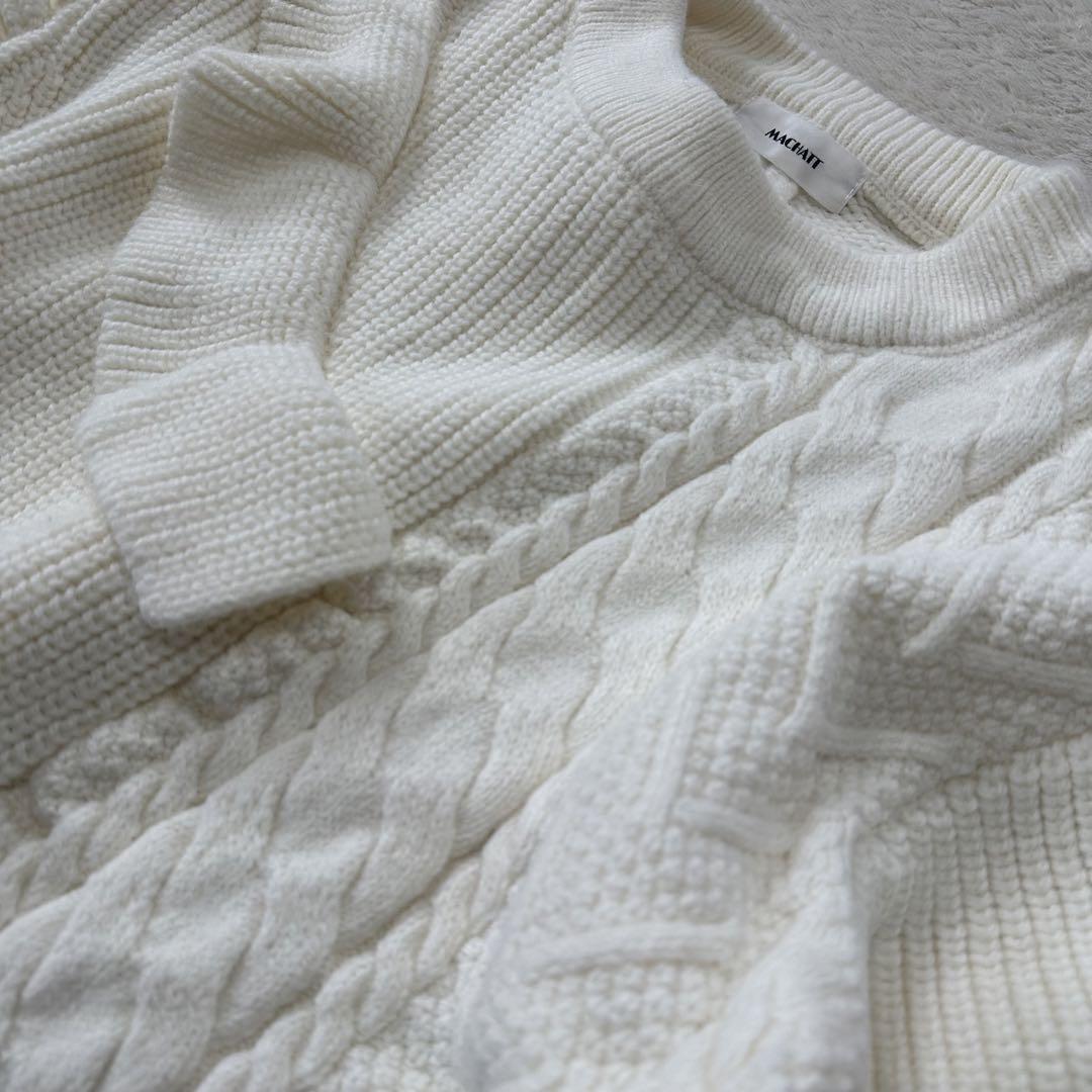 【極美品】machatt マチャット パッチワーク フリル  ニット