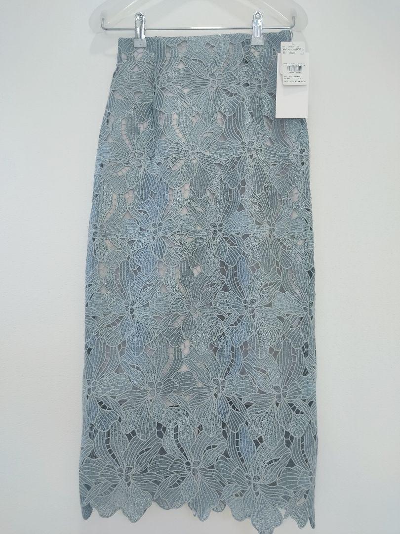 即納セール 新品25300円 ラメレーススカート ミント fghtc-m19576390676 即完売 国産大特価