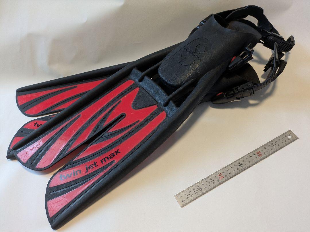 SCUBAPRO twin jet max フィン 黒/赤 約26cm S