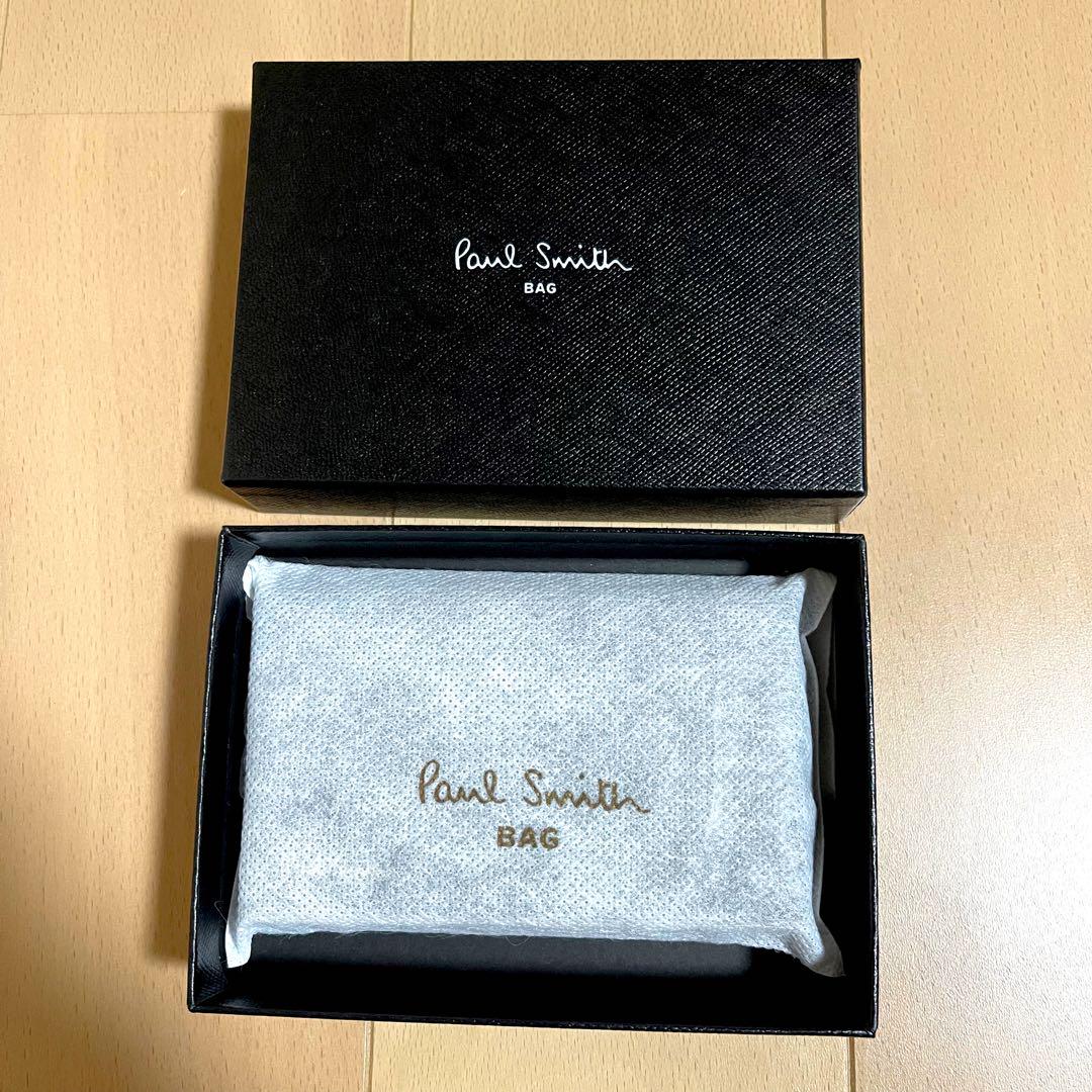 Paul Smith   ストライプポイント　名刺入れ　ほぼ未使用品　ブラック