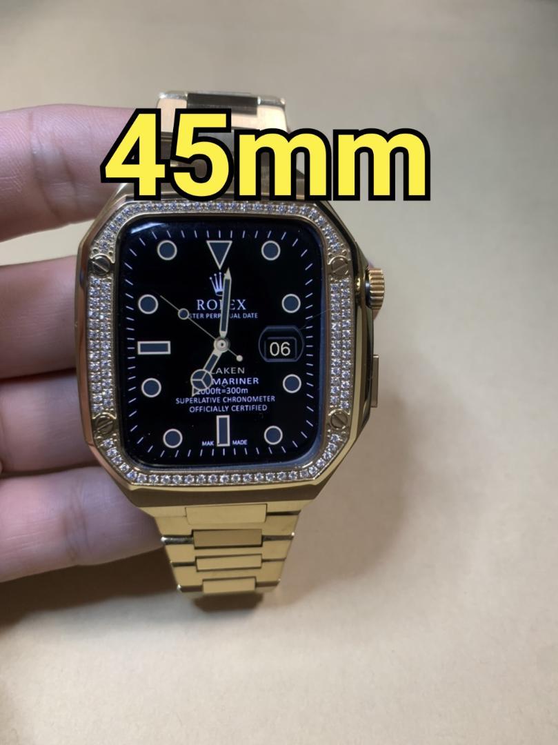 45mm 金石 apple watch ダイヤ メタルバンド カスタム 金属 45mm 金石 apple watch ダイヤ メタルバンド カスタム 金属