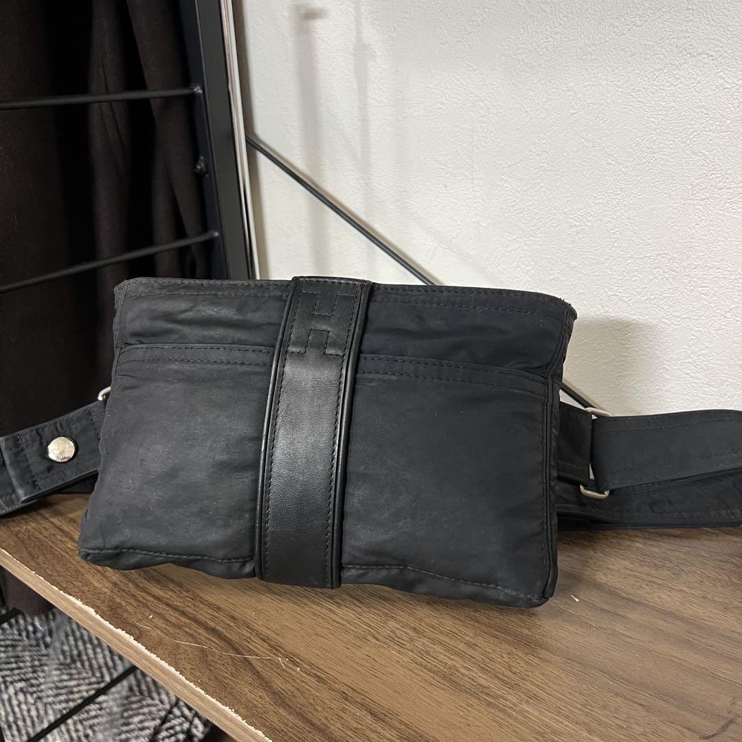 ミ*ー様 HERMES アカプルコ　エルメス ブラック ボディバッグ