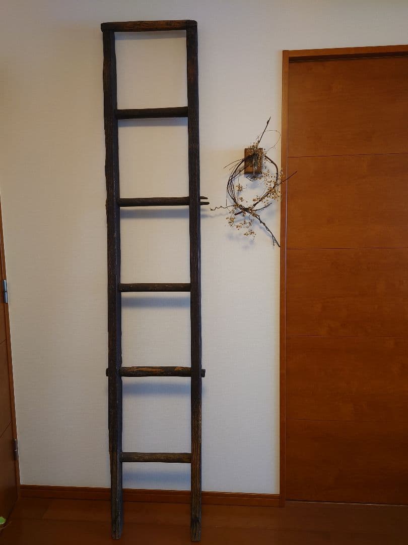 骨董 古いはしご 釘なし 岐阜 古民具 古道具 民芸 古民家アンティーク傷や汚れあり