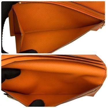 極美品 HERMES エルメス ベアン デュプリ 三つ折り 長財布 ▢J
