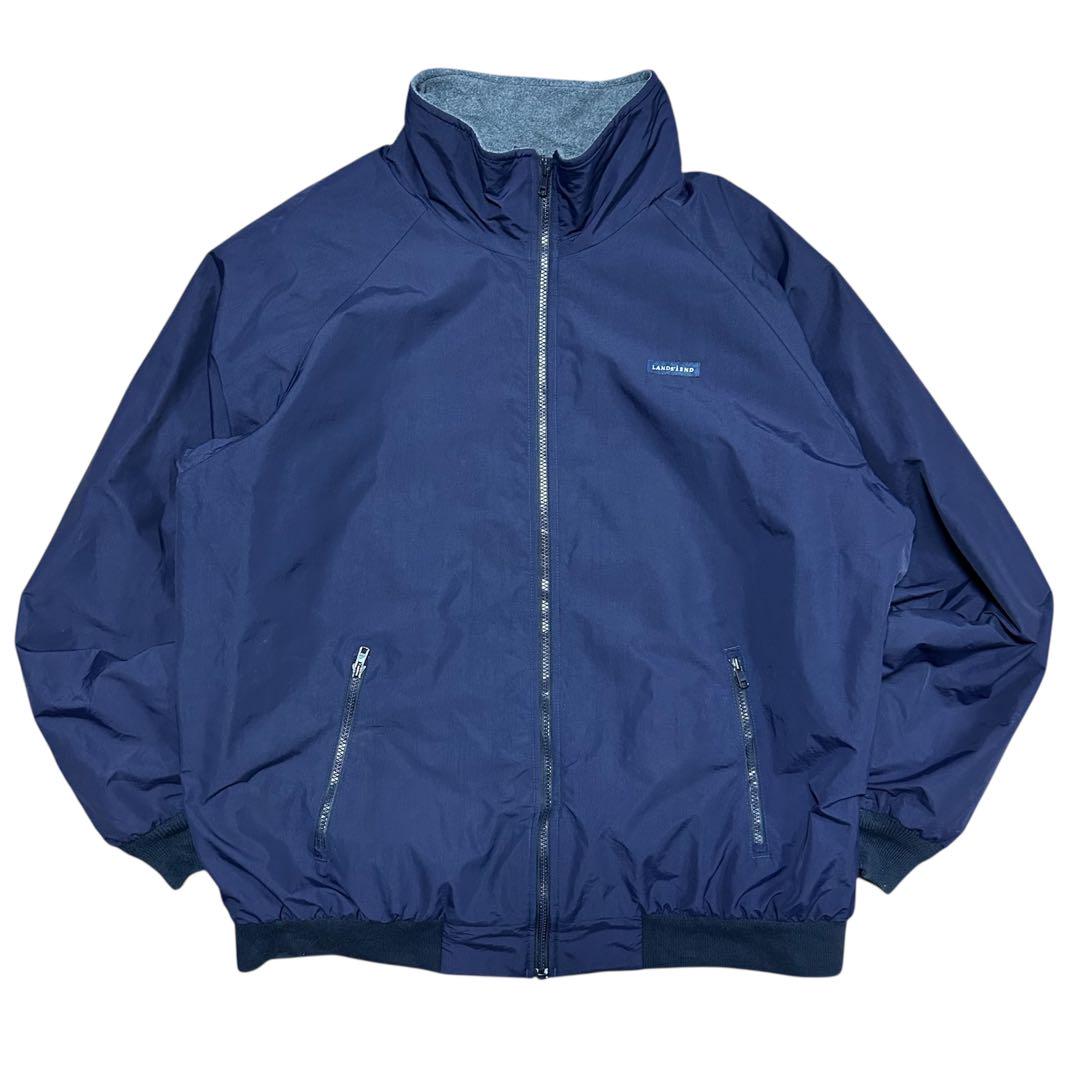 00s LANDS' END ランズエンド ウォームアップジャケット ネイビー