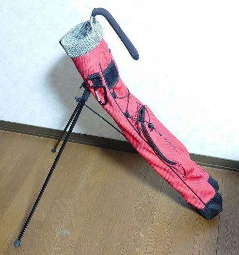TIGORA ゴルフ練習用バック スタンドタイプ クラブケース レッド