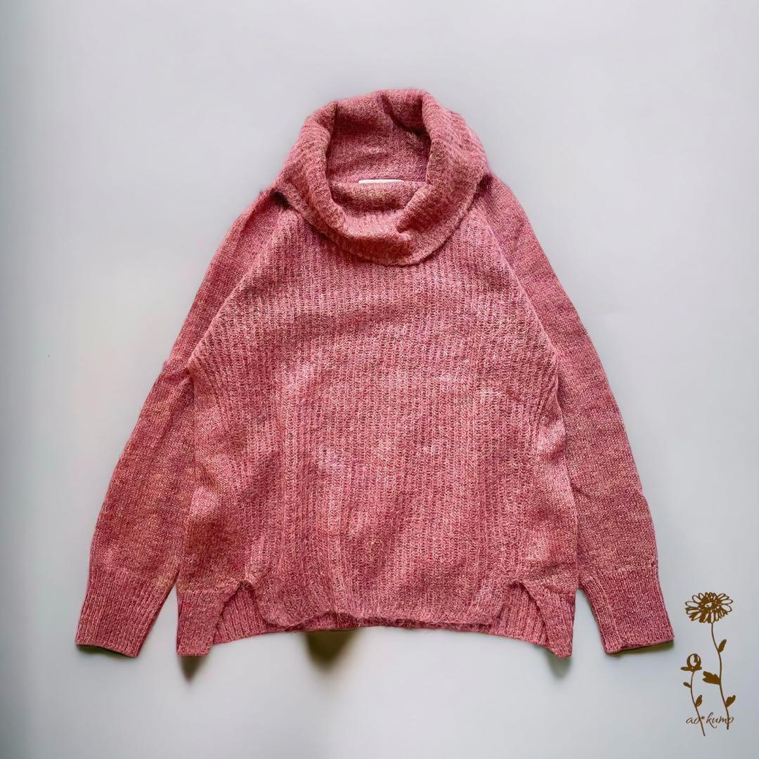 フレームワーク♡タートル♡ウール キッドモヘヤ♡ニット セーター♡レッドミックス
