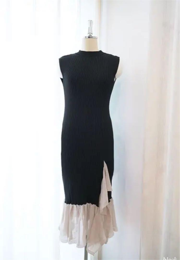 超歓迎新品 Herlipto Two-toneTwinkleKnitDress リブニット JubLo-m19601719134 HOT新品