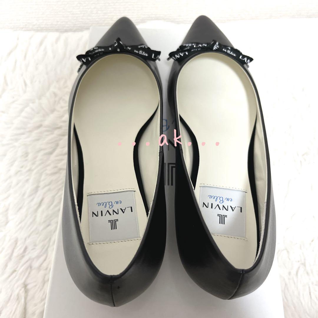 新品 LANVIN en Bleu パンプス フラットシューズ リボン ランバン
