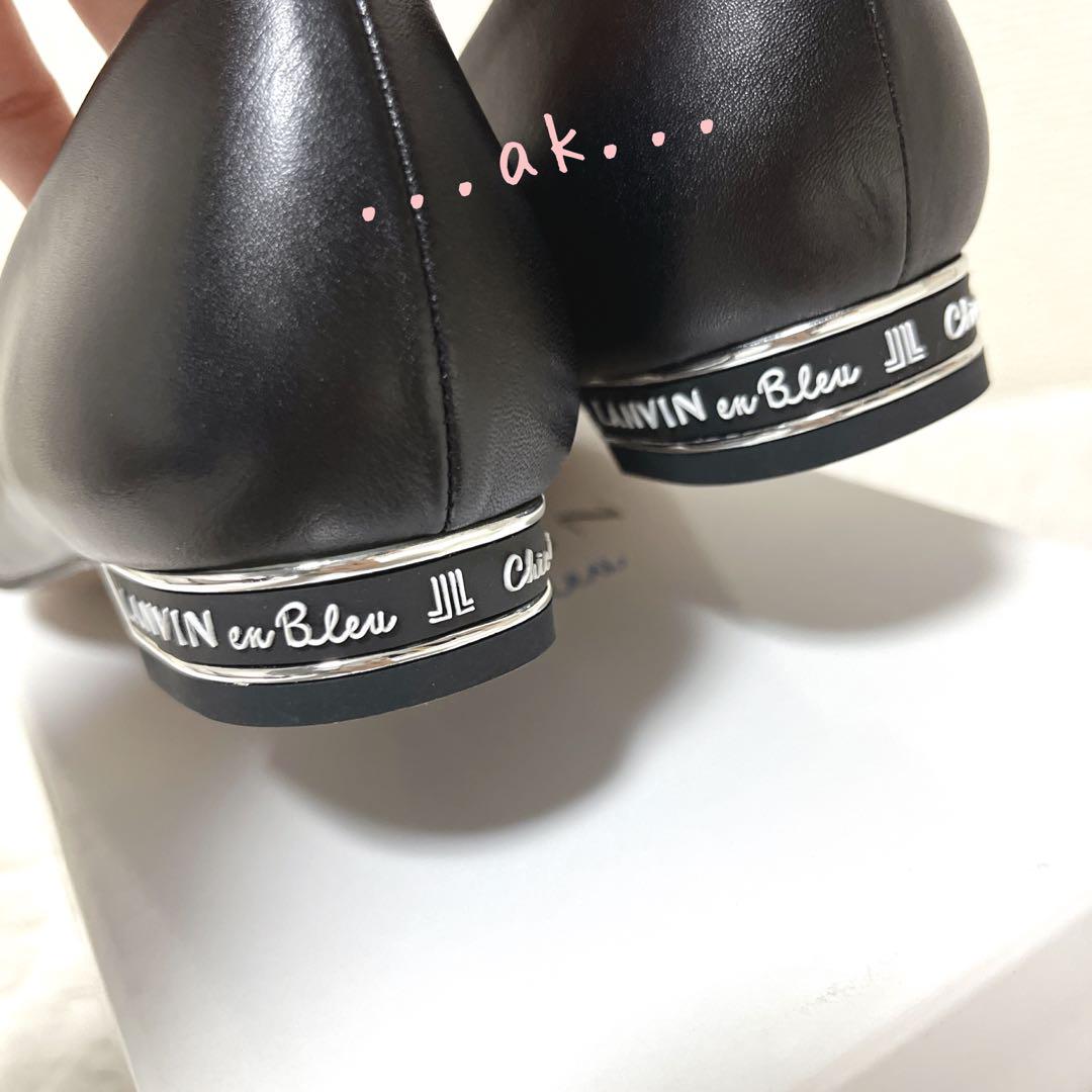新品 LANVIN en Bleu パンプス フラットシューズ リボン ランバン