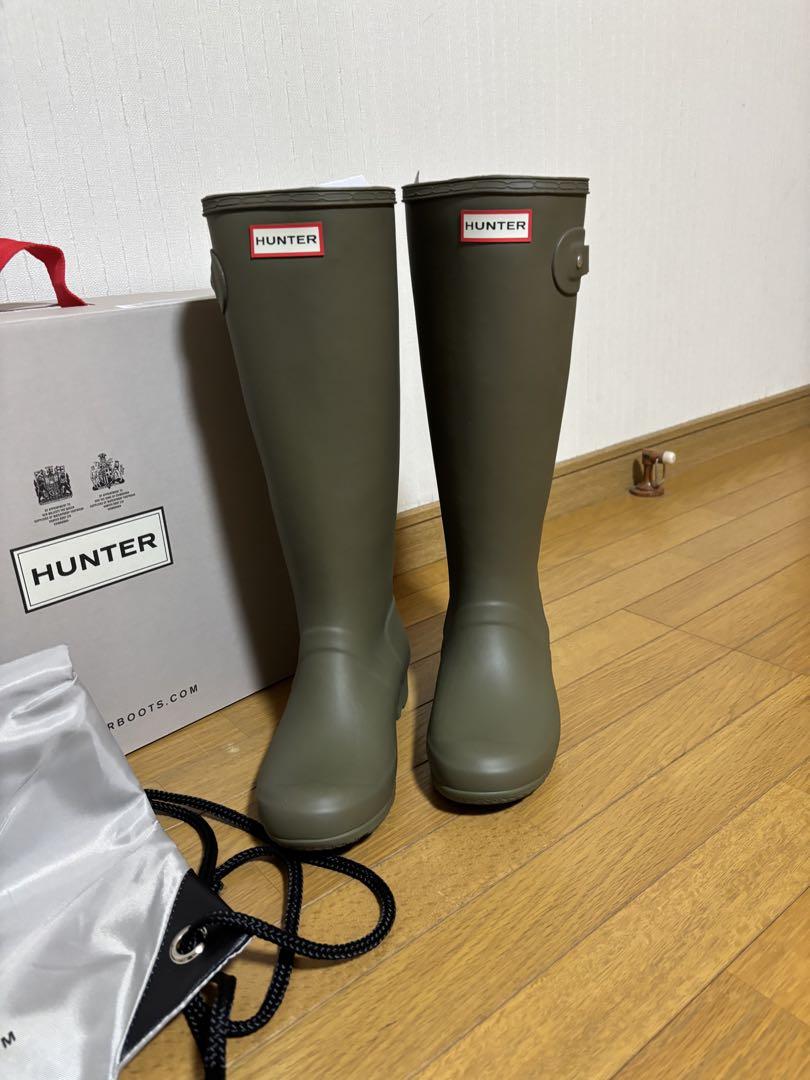 HUNTER レインブーツ　 オリーブグリーン