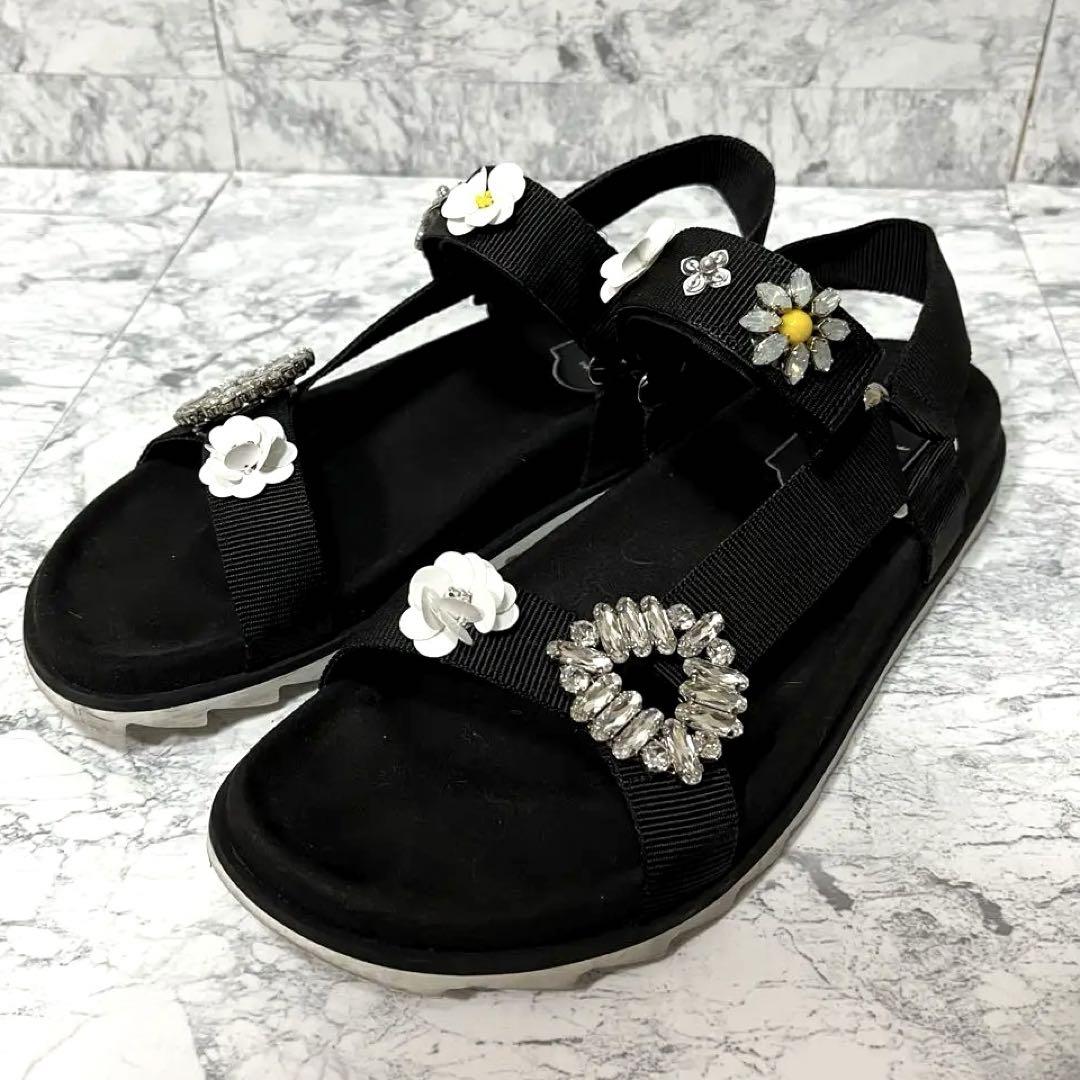 ✨極希少✨ROGER VIVIER TREKKY フラットサンダル ビジュー 花