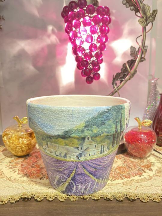 GI様専用リメ鉢・ハンドメイド5.5号鉢(ラベンダー)☆*:.。. 174