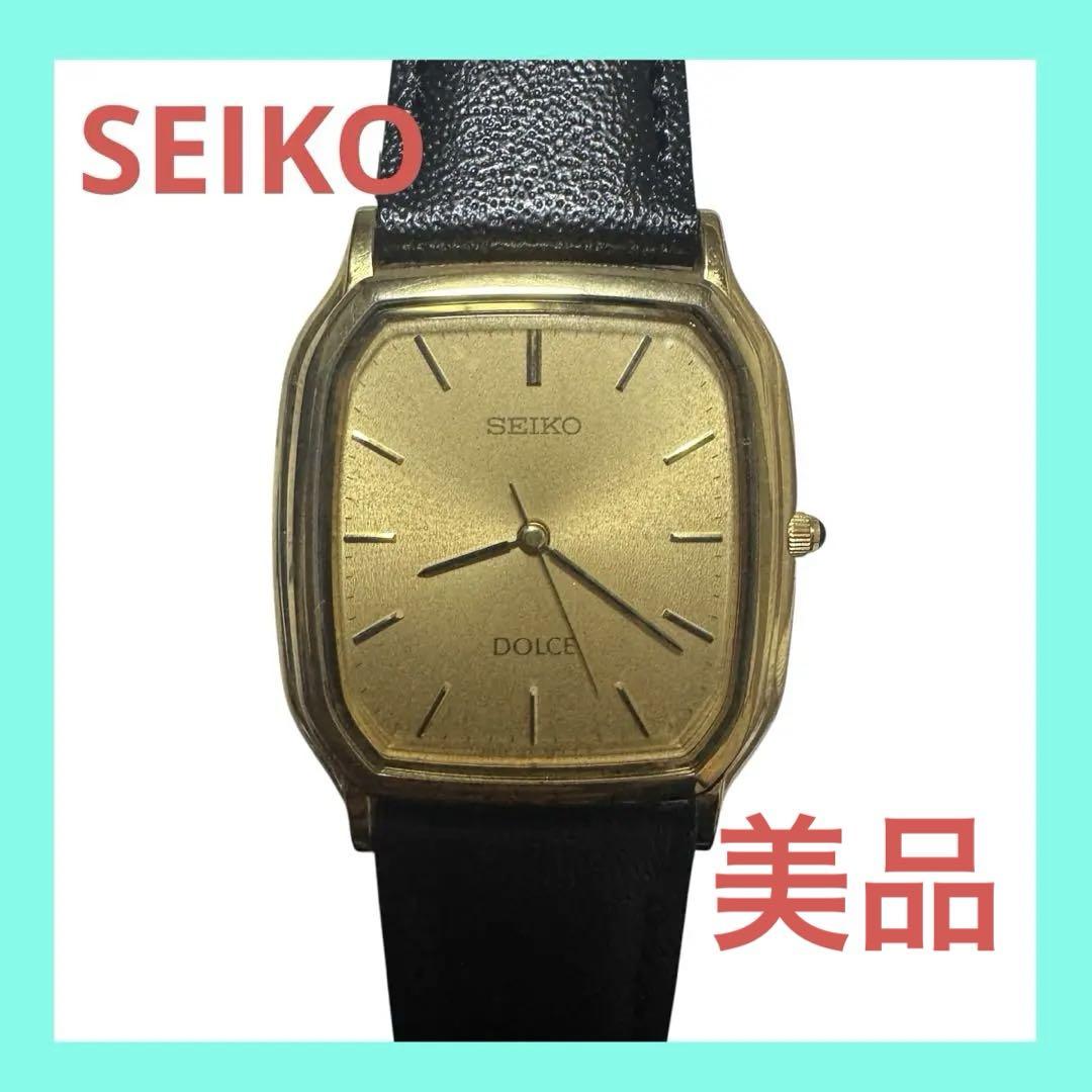 美品SEIKO 時計　ドルチェ　ゴールド