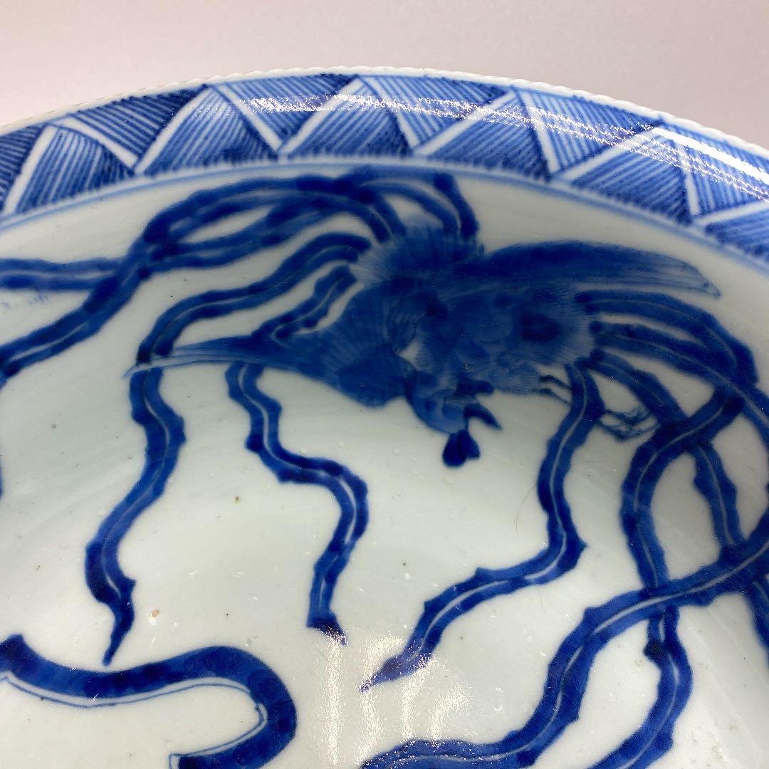 古伊万里 染付牡丹図大鉢 直径32.5㎝ 東①Y5-0320①タトチ 江戸