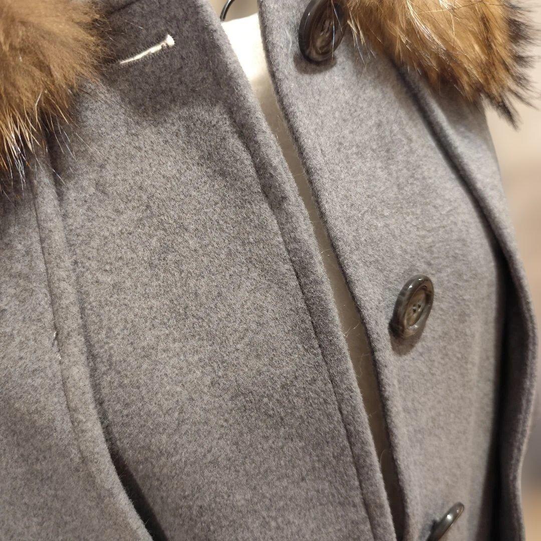 新品タグ付きグレースクラス リアルファー アンゴラ混 ポンチョ コート 36 新品タグ付きグレースクラス リアルファー アンゴラ混 ポンチョ コート 36