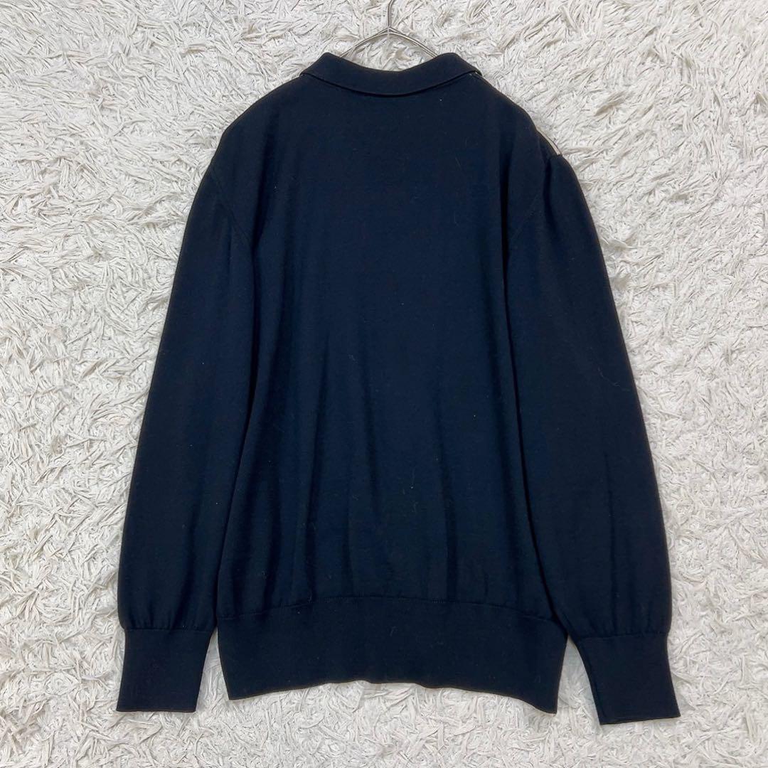 美品】レオナール ウール シルク カーディガン 銀ボタン L 花柄 美品】レオナール ウール シルク カーディガン 銀ボタン L 花柄