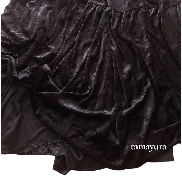 Ron Herman ロンハーマン/ベロアキャミソールティアードドレス ワンピ Ron Herman ロンハーマン/ベロアキャミソールティアードドレス ワンピ