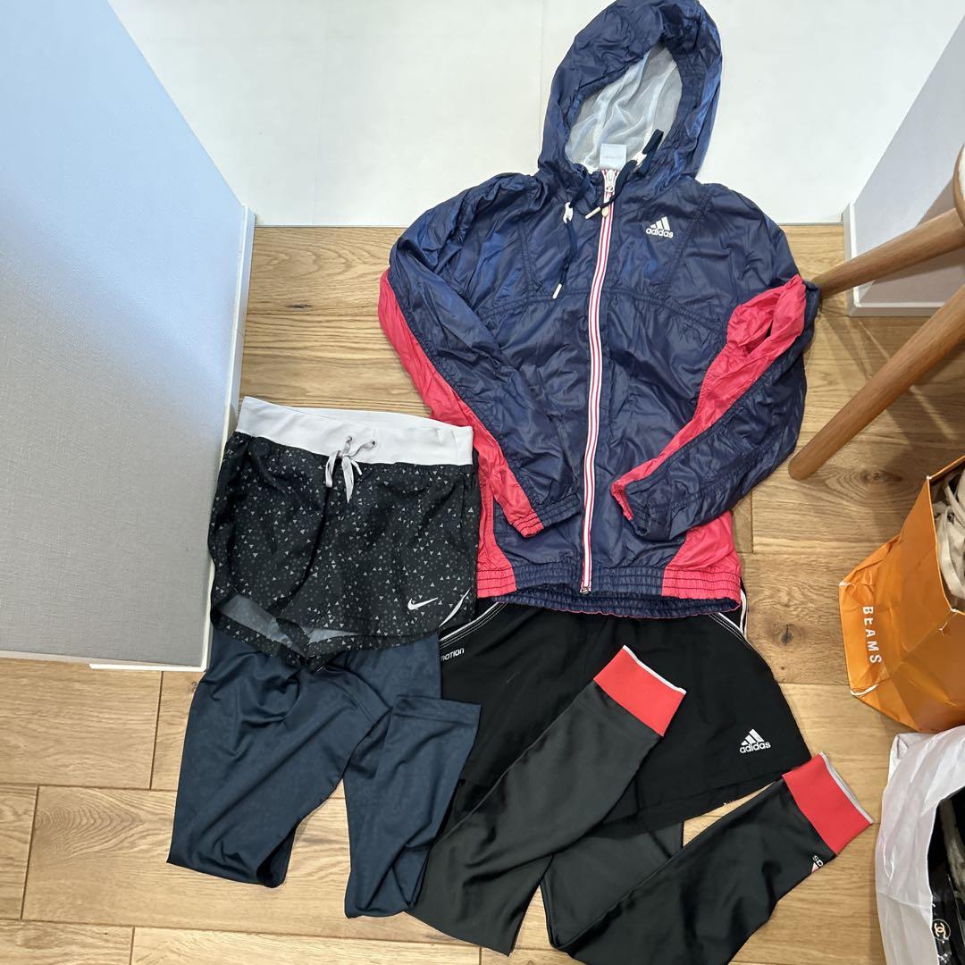 adidas NIKEフード付きジャケット トレーニングウェアセット