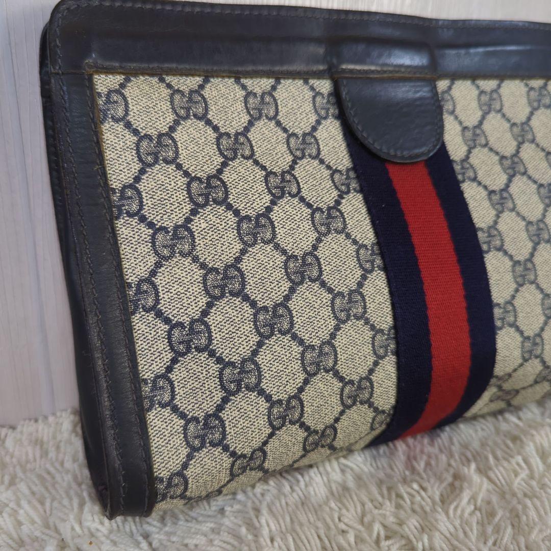 GUCCI オールド グッチ クラッチ バッグ ポーチ シェリーライン