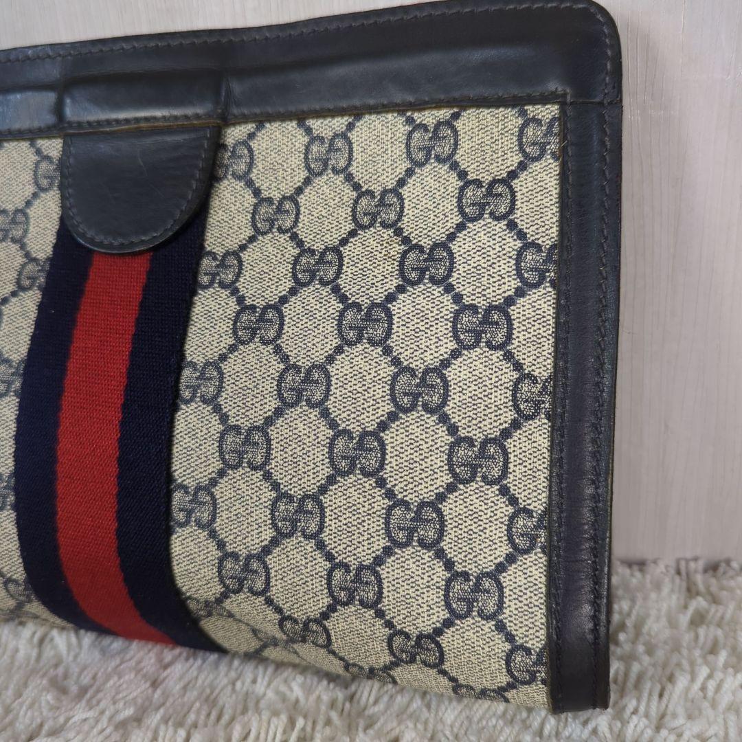 GUCCI オールド グッチ クラッチ バッグ ポーチ シェリーライン