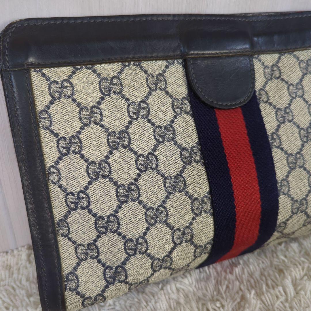 GUCCI オールド グッチ クラッチ バッグ ポーチ シェリーライン