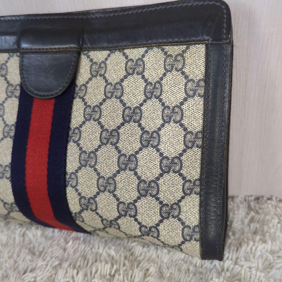 GUCCI オールド グッチ クラッチ バッグ ポーチ シェリーライン