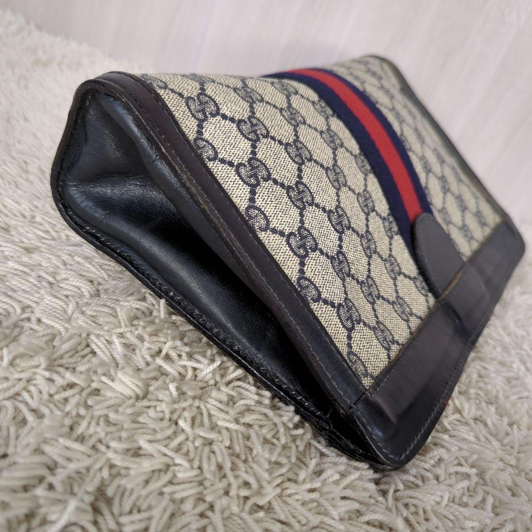 GUCCI オールド グッチ クラッチ バッグ ポーチ シェリーライン